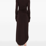 Abito asimmetrico in marrone Amen - donna 