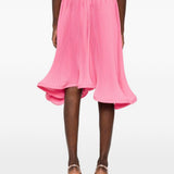 Gonna plissettata degradè in georgette in rosa Rowen rose - donna 