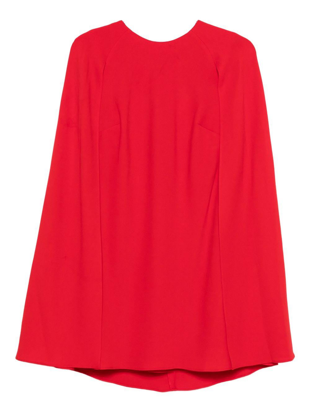 Abito con maniche a mantella in rosso Roland mouret - donna 