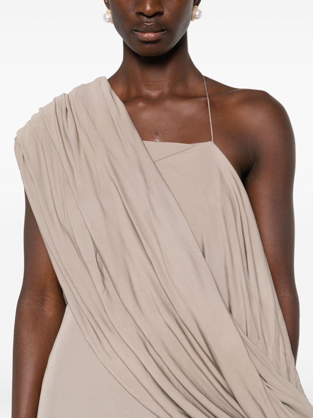 Abito monospalla drappeggiato in beige Christopher esber - donna 