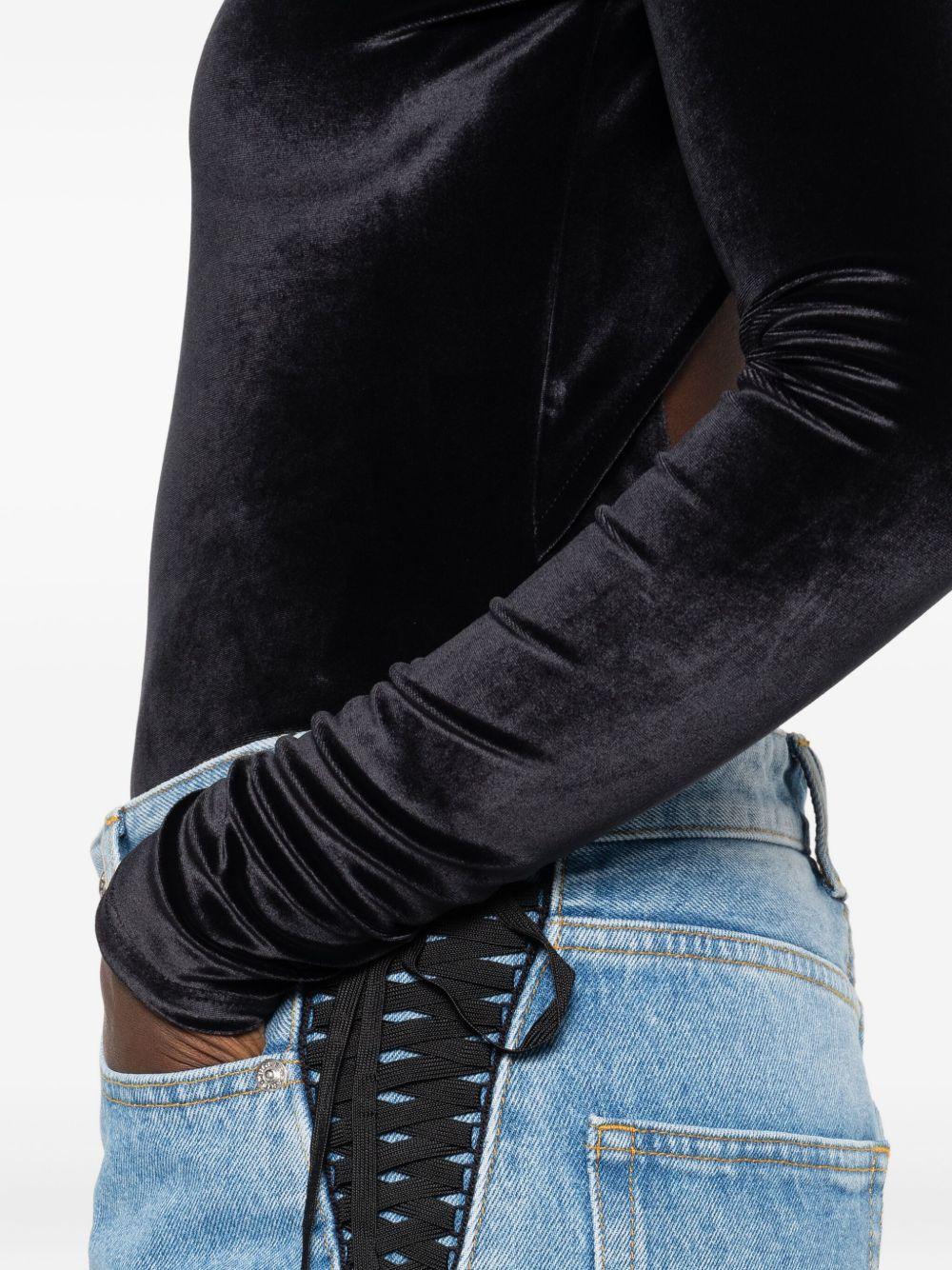 Body a collo alto in nero Mugler - donna 