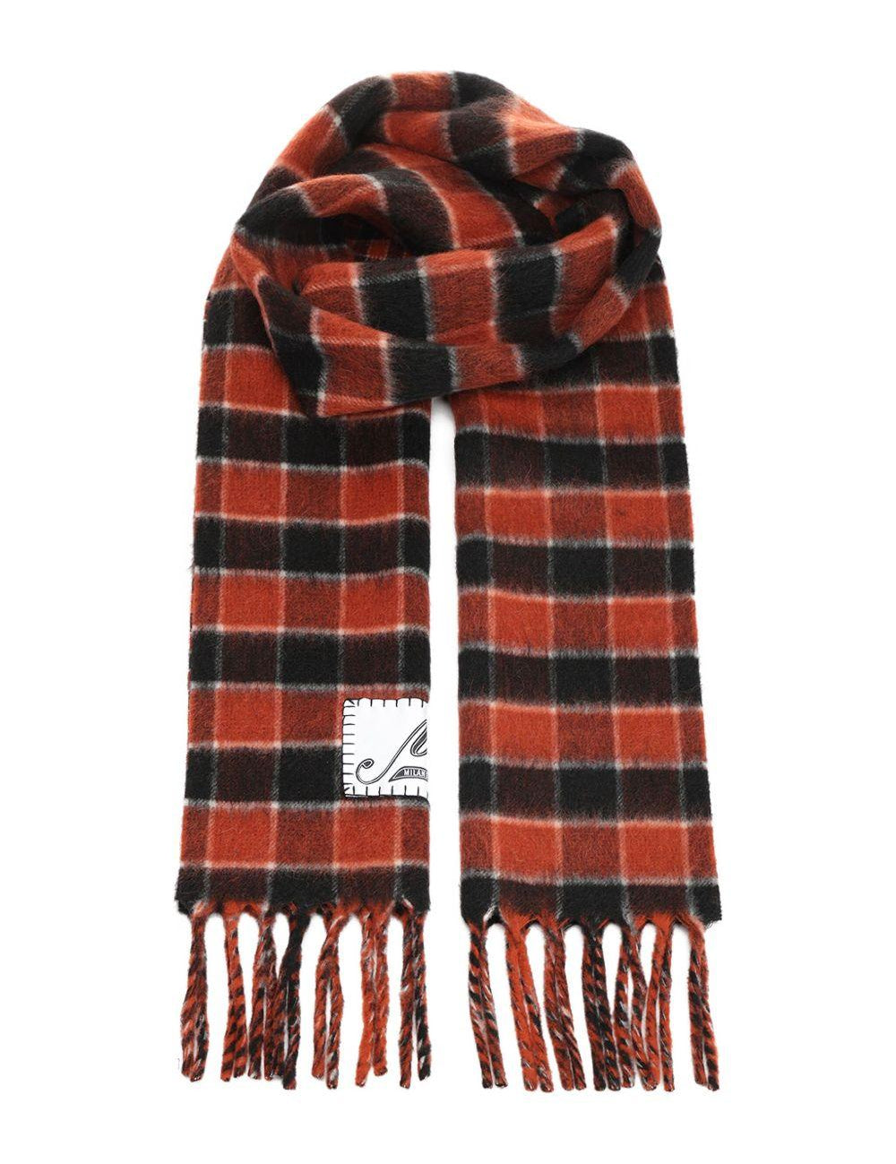 Sciarpa a quadri con in rosso e nero frange Marni - Unisex 