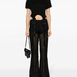 T-shirt con fiocco in nero Simone rocha - donna 