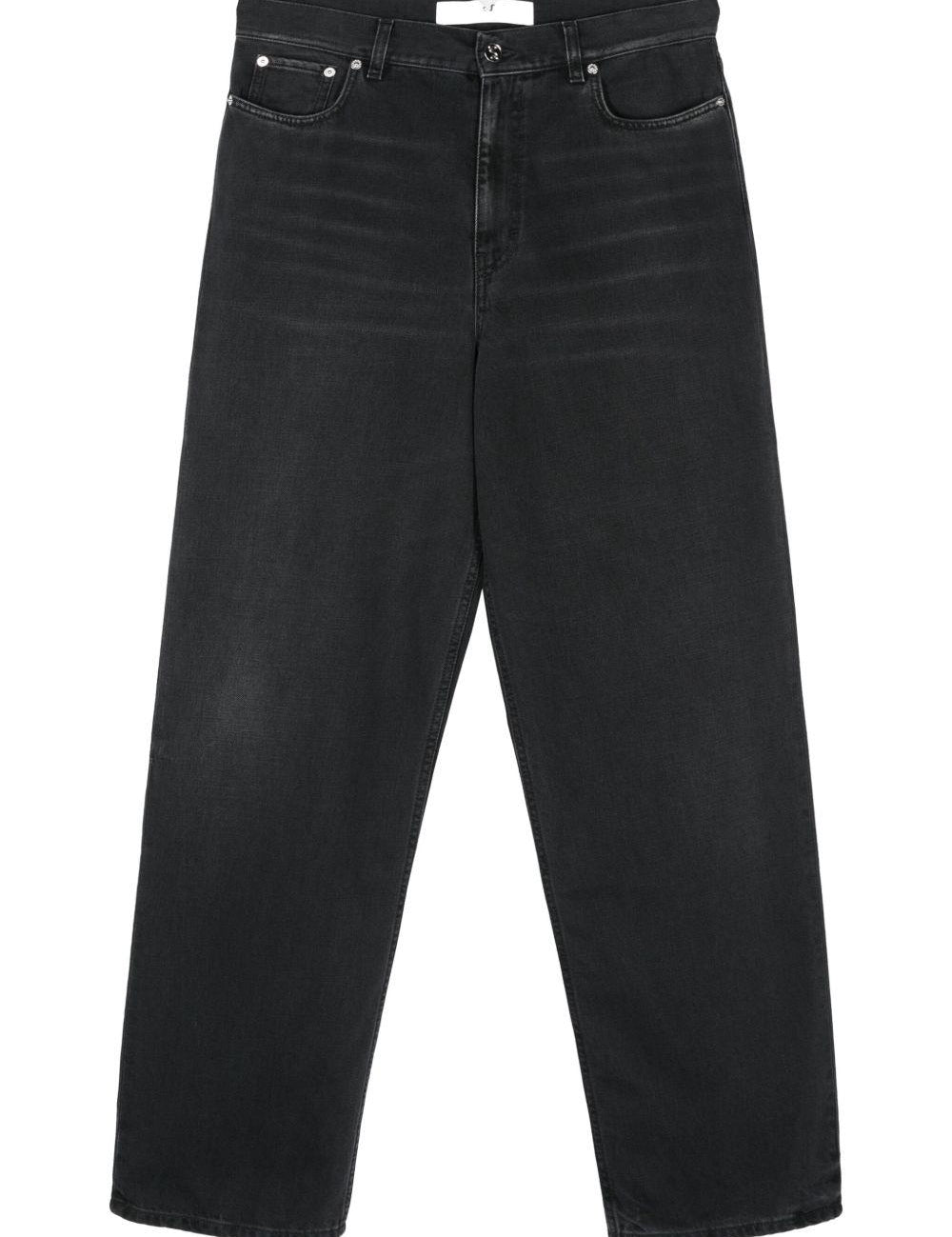 Jeans a gamba ampia in nero Sefr - uomo 
