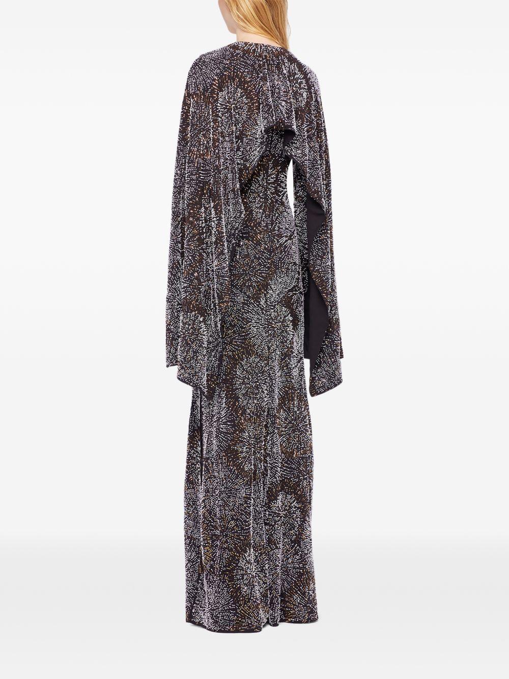 Abito con perline in nero Rabanne - donna 