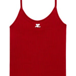 Canotta a coste Reedition in rosso Courrèges - donna 