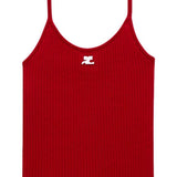 Canotta a coste Reedition in rosso Courrèges - donna 