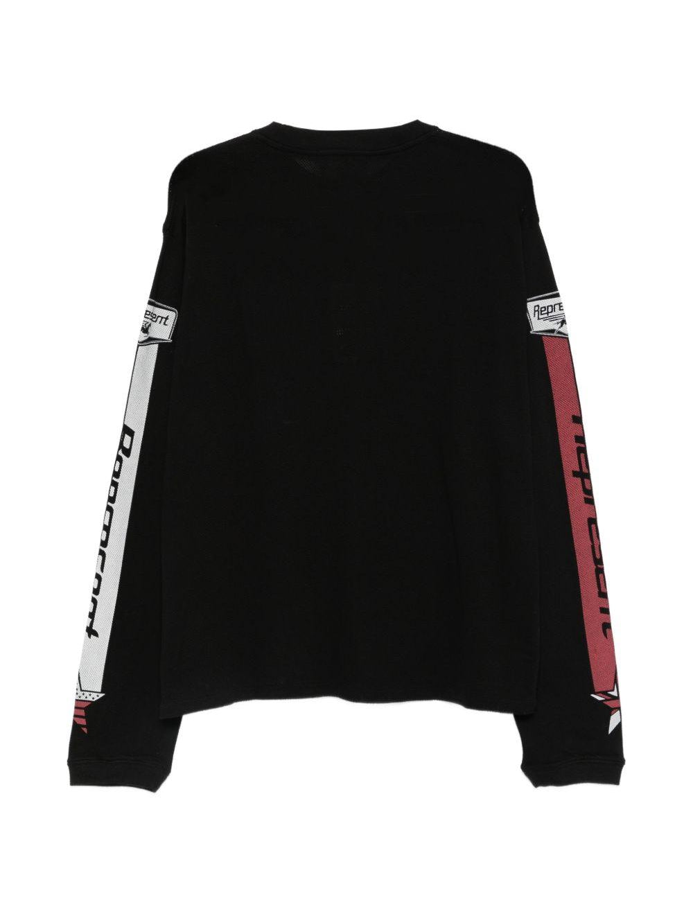 T-shirt a maniche lunghe  con stampa grafica in nero Represent - uomo 