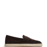 Mocassini in pelle in marrone Santoni - uomo 