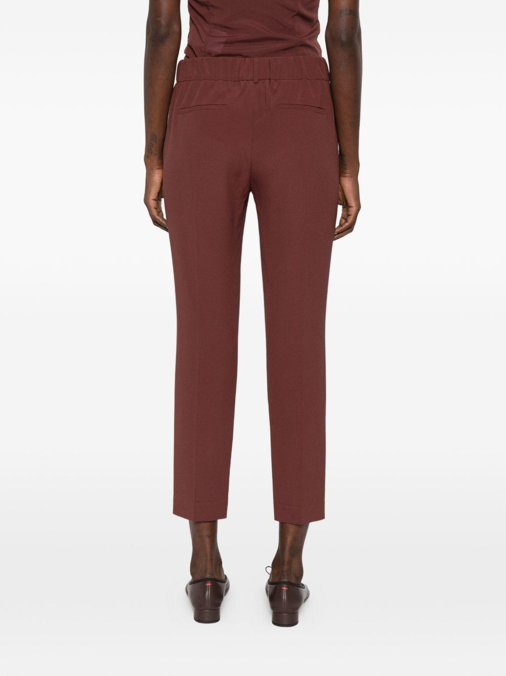 Pantaloni elasticizzati in marrone Brunello cucinelli - donna 