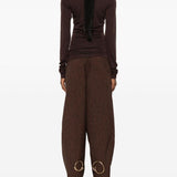 Top a maniche lunghe in marrone  Darkpark - donna 