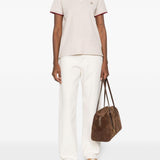 Polo a maniche corte in beige Moncler - donna 