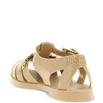 Sandali con logo in beige Moschino - donna 