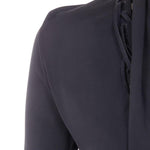 Abito lungo con dettaglio a sciarpa in nero The attico - donna 