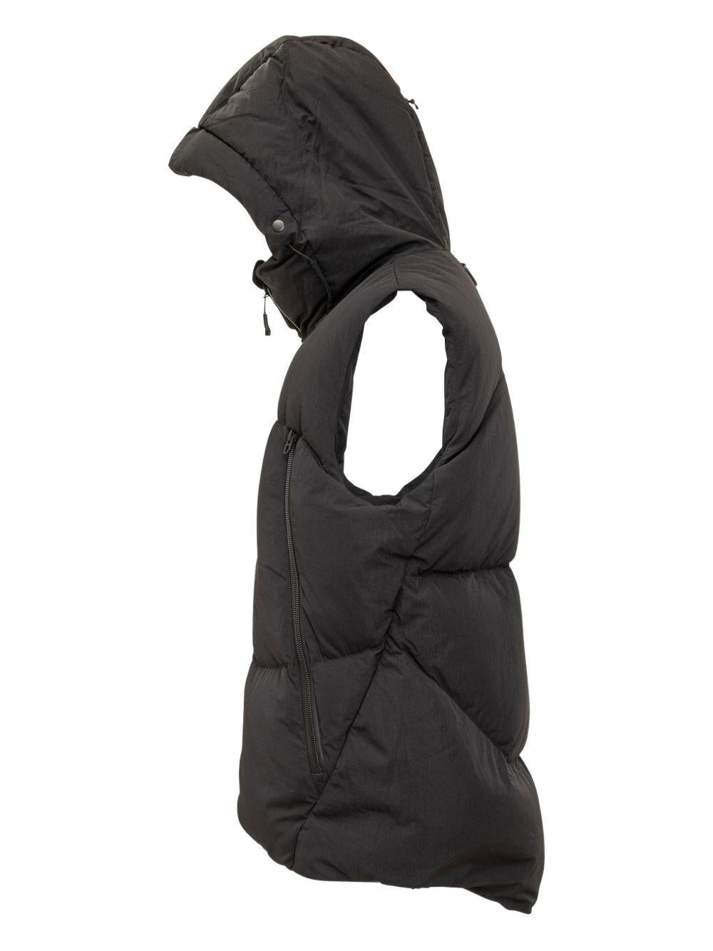 Gilet con zip in nero Jg1 - uomo 