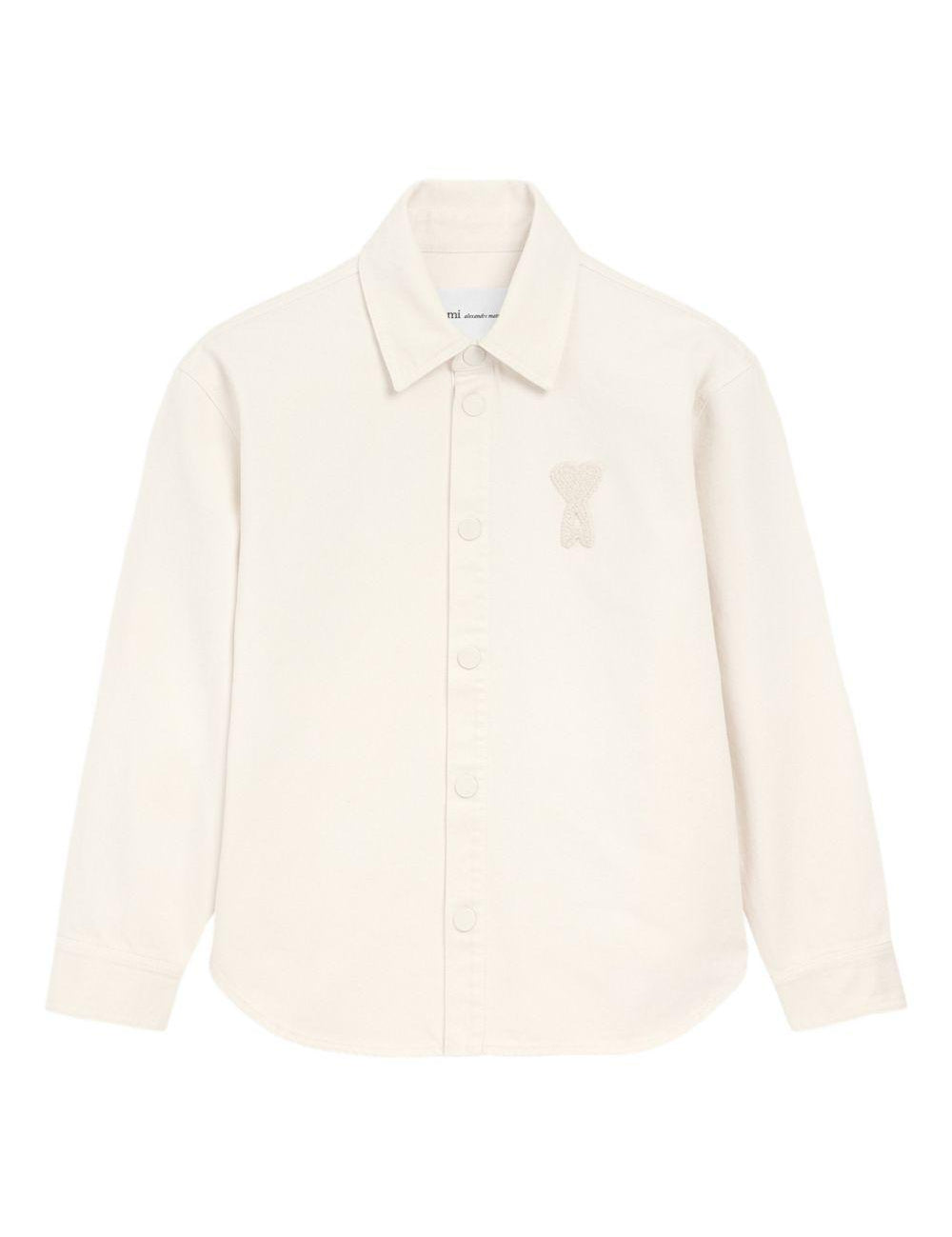 Giacca-camicia ami de coeur in avorio Ami Paris - uomo 