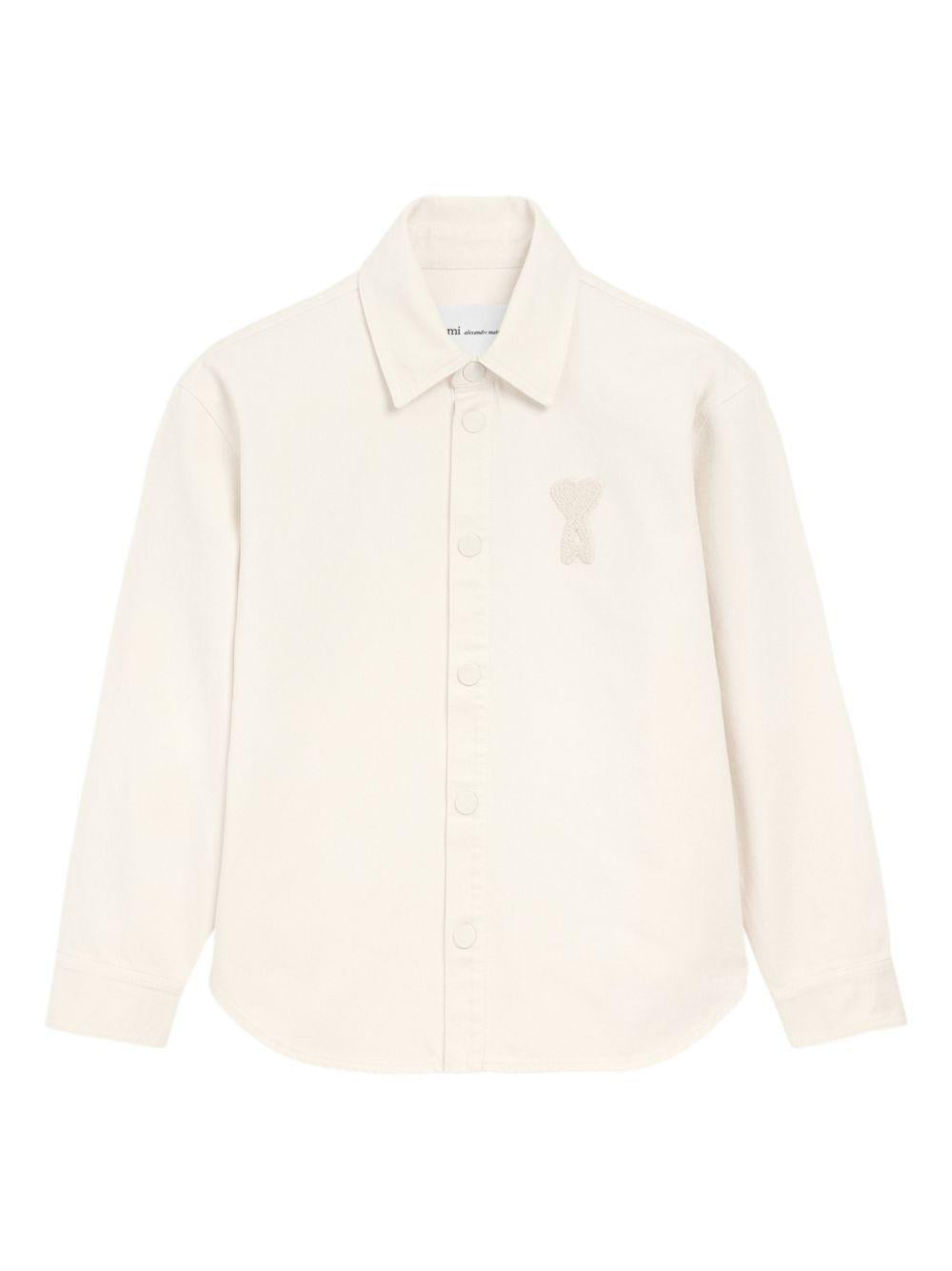 Giacca-camicia ami de coeur in avorio Ami Paris - uomo 