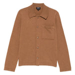 Cardigan con taschino in marrone A.P.C: - uomo 