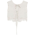 Top in pizzo in avorio Maurizio - donna 
