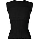 Top plisettato sheer in nero Issey Miyake - donna 
