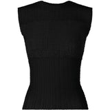 Top plisettato sheer in nero Issey Miyake - donna 