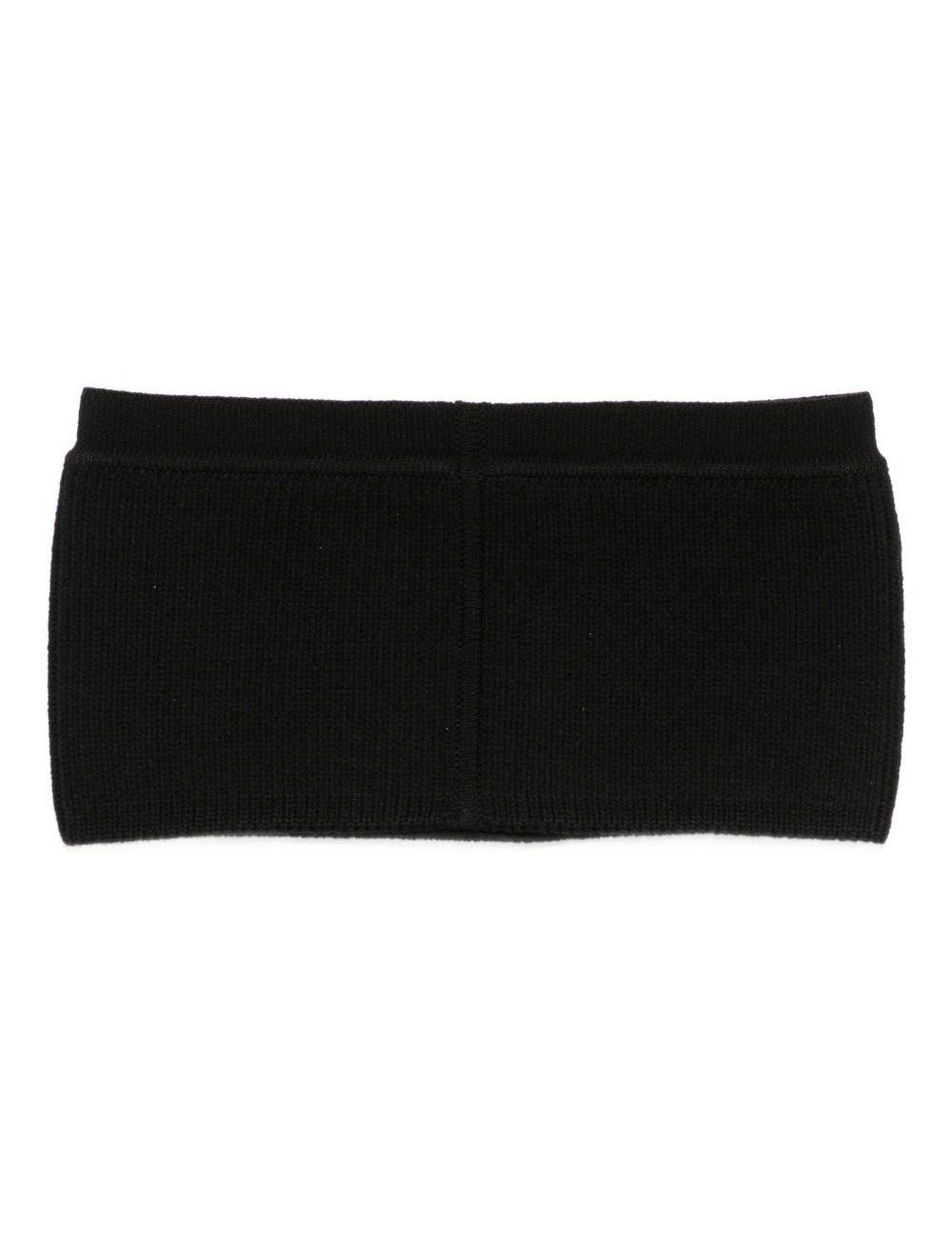 Top a fascia a costine sottili in nero Rick owens - donna 