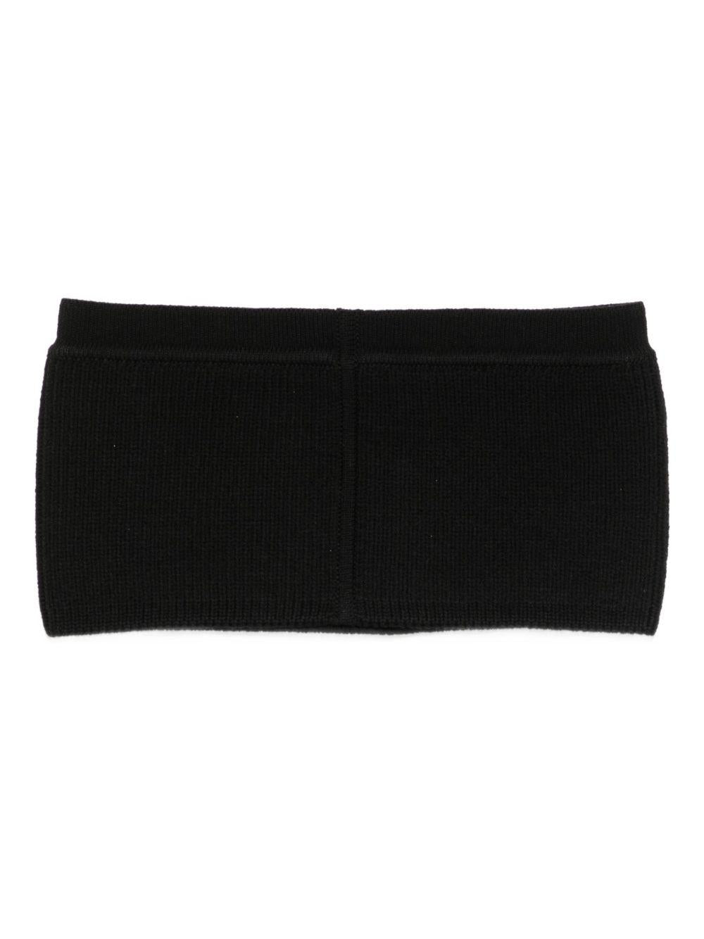 Top a fascia a costine sottili in nero Rick owens - donna 