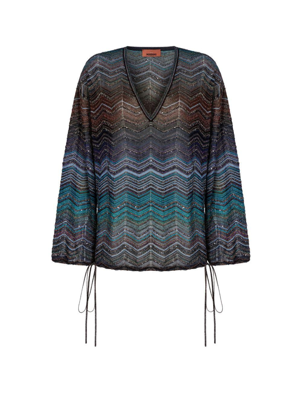 Blusa con motivo chevron multicolor Missoni - donna 