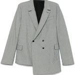 Blazer destrutturato a righe nero Random Identities - uomo 