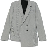 Blazer destrutturato a righe nero Random Identities - uomo 