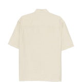 Camicia con tasca a maniche corte in avorio Costumein - uomo 