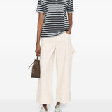 Polo con colletto a righe in beige e blu A.P.C. - donna 