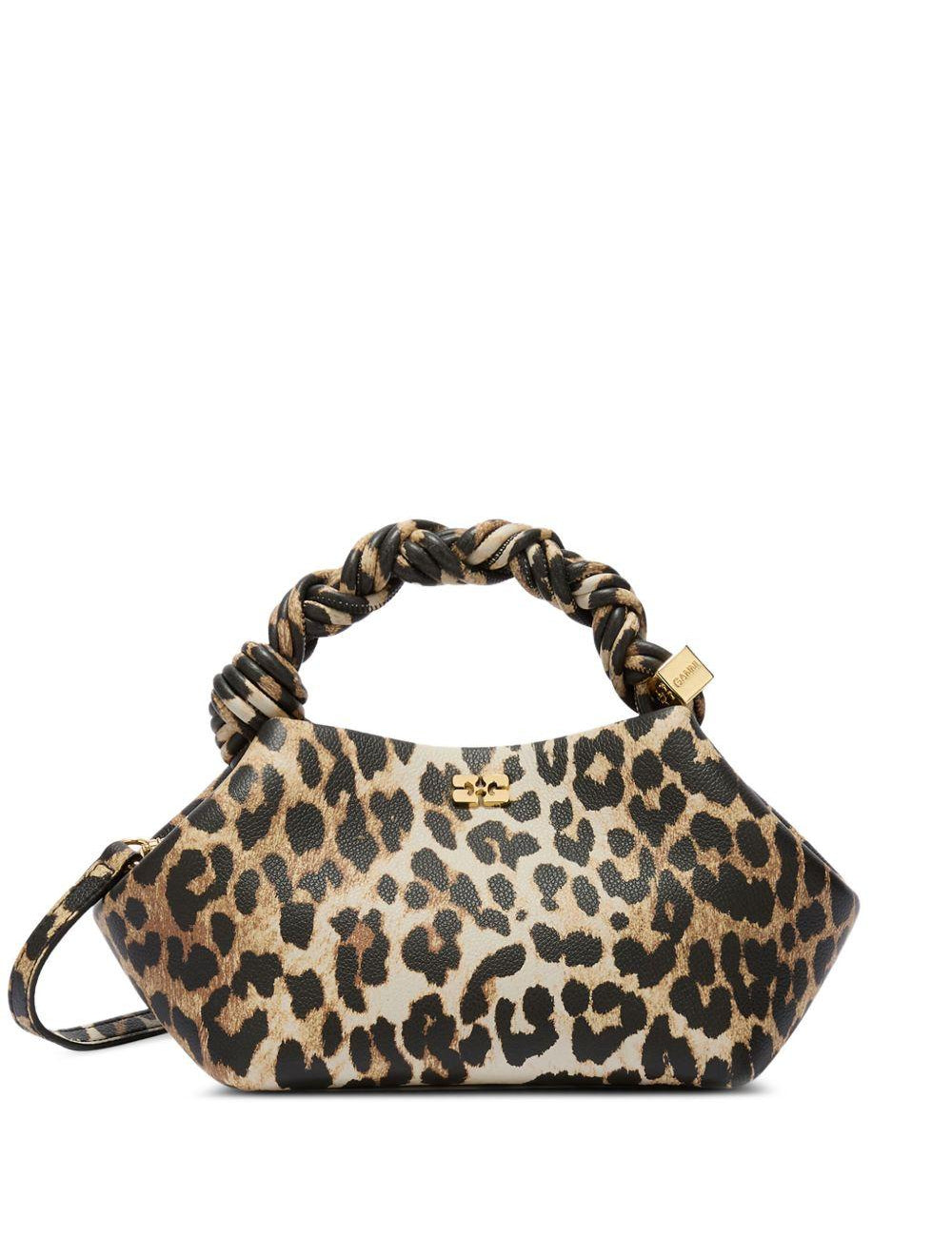Borsa a mano bou small con stampa animalier Ganni - donna 