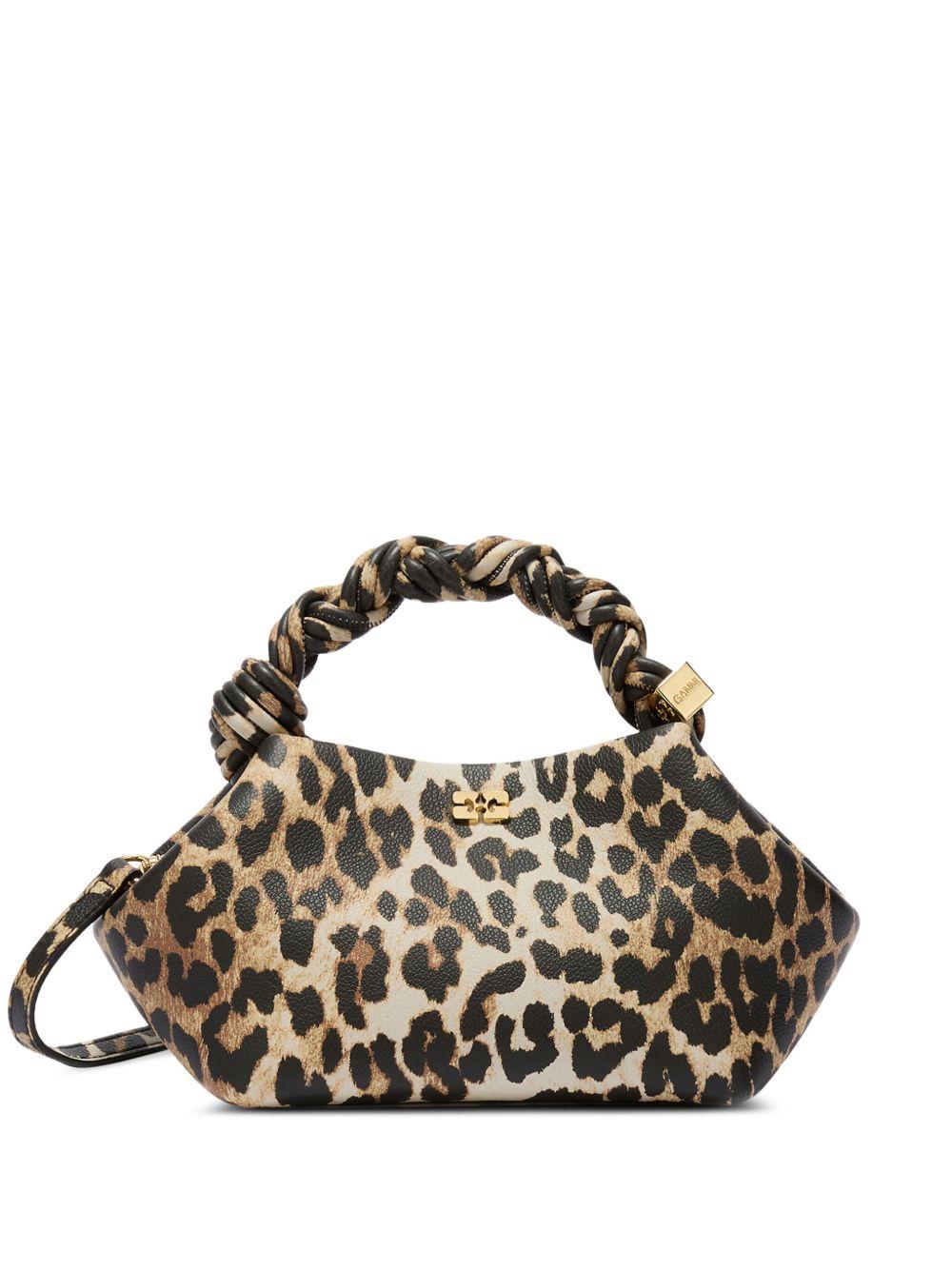 Borsa a mano bou small con stampa animalier Ganni - donna 