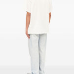 T-shirt girocollo in bianco Mm6 maison margiela - uomo 