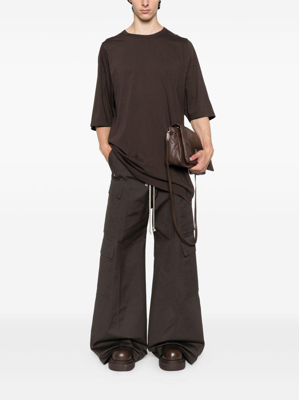 Pantaloni cargo con coulisse in marrone Rick owens - uomo 