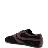 Sneakers in pelle con design a pannelli in nero 