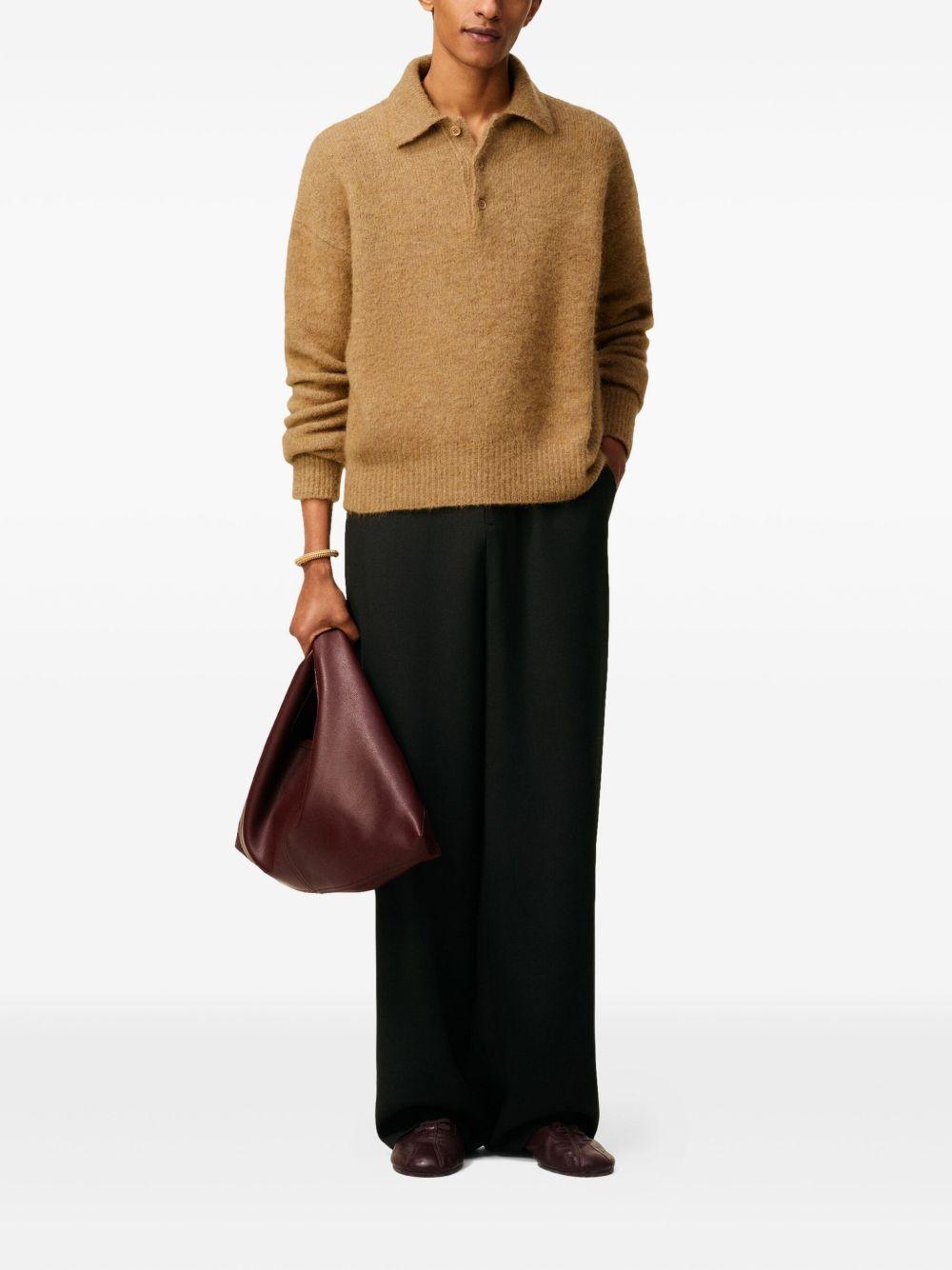 Polo in maglia beige AMI Paris - uomo 