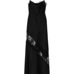 Abito in raso con finiture in pizzo in nero Alex perry - donna 