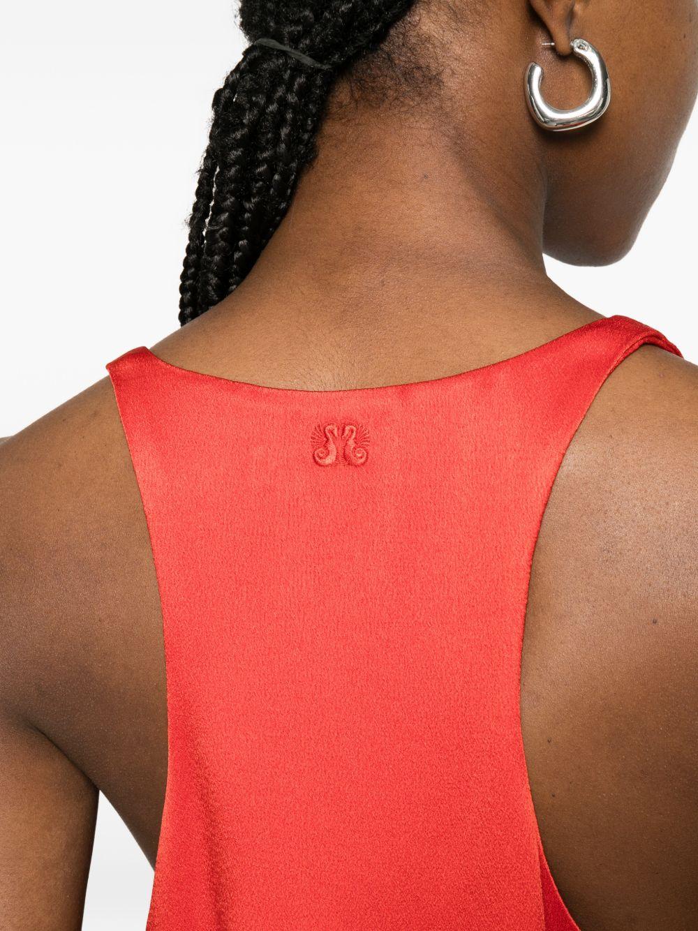 Top con scollo a u in rosso Blazé milano - donna 