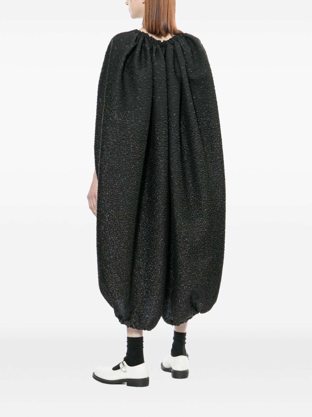 Abito con arricciature in nero Comme Des Garçons - donna 