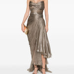 Abito con drapeggi jolie in argento Maria lucia hohan - donna 