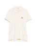 Polo a maniche corte in avorio Moncler - donna
