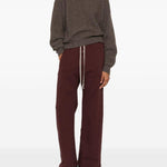 Pantaloni con bottoni in marrone Rick Owens DRKSHDW - donna 