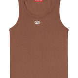 Canotta T-Anki con logo in marrone Diesel - donna 