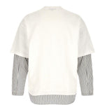 T-shirt a strati in bianco e blu Comme des garcons homme - uomo 