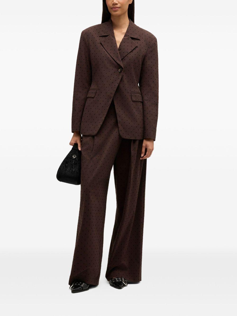 Pantaloni a pois in marrone Ganni - donna 