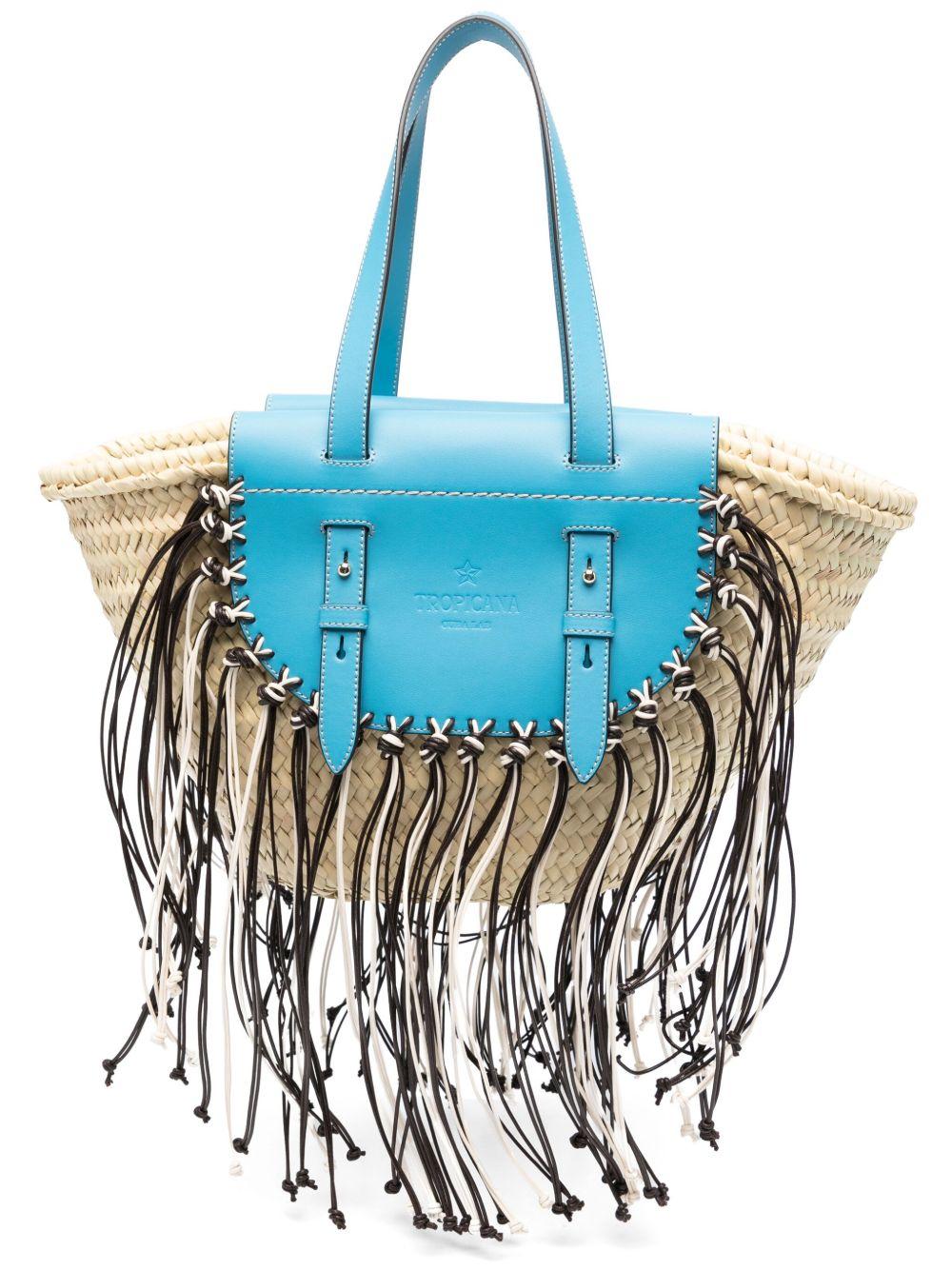 Borsa Tropicana Capri in blu e beige Cuba LAb - donna 