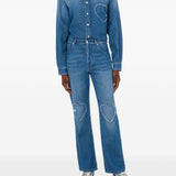 Jeans con applicazione in blu Moschino - donna 