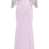 Abito lungo Kiya con decorazioni in lilla Jenny packham - donna 
